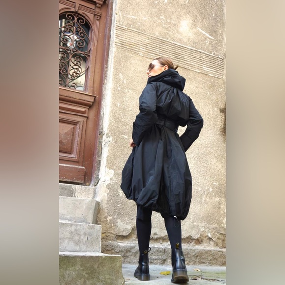 NWOT - Aakasha Hooded Maxi Raincoat Size M - Picture 4 of 16